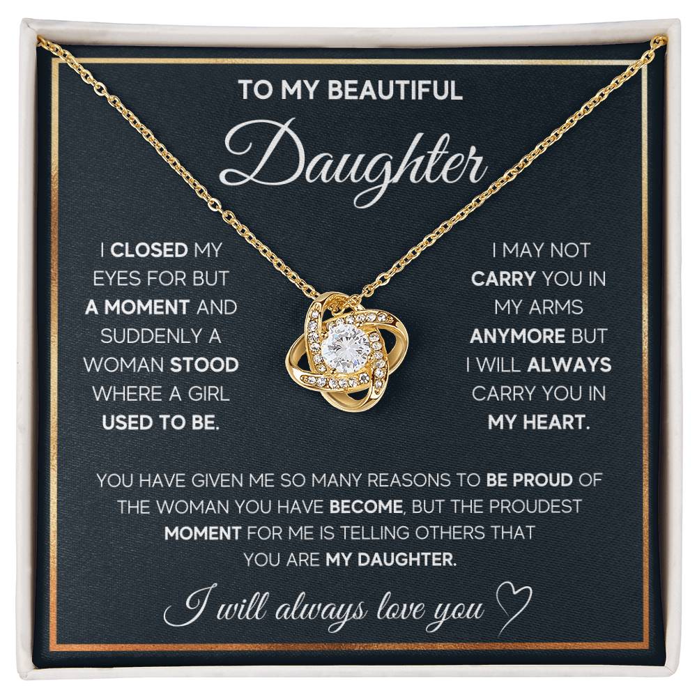 love knot necklace for daughter