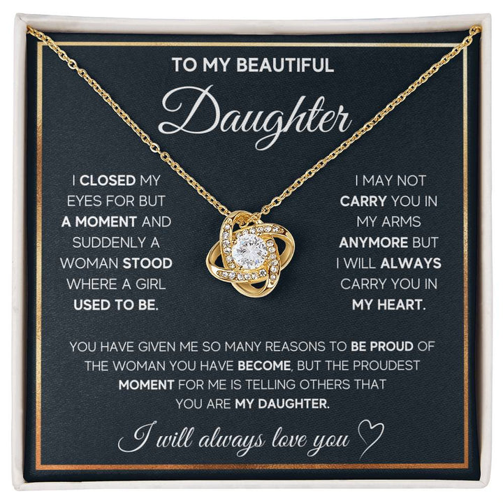 love knot necklace for daughter