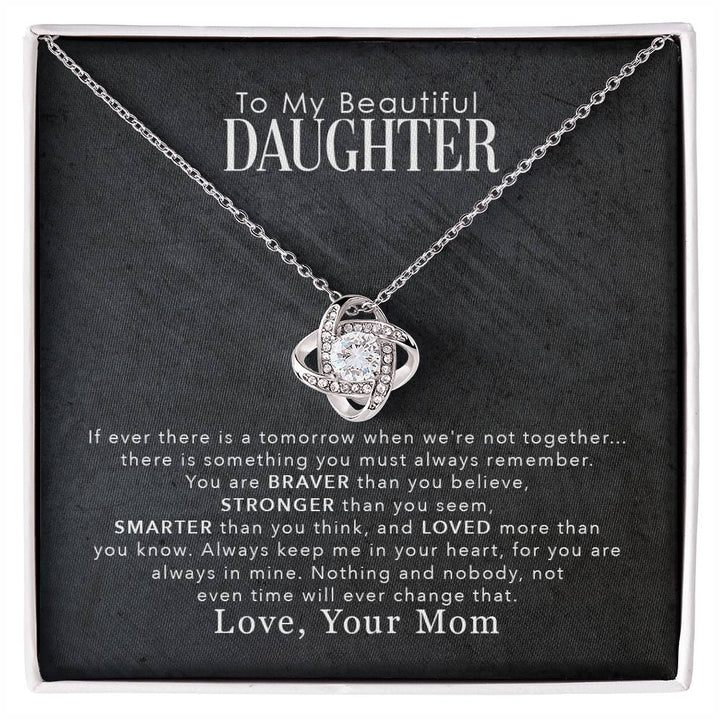 love knot necklace for daughter