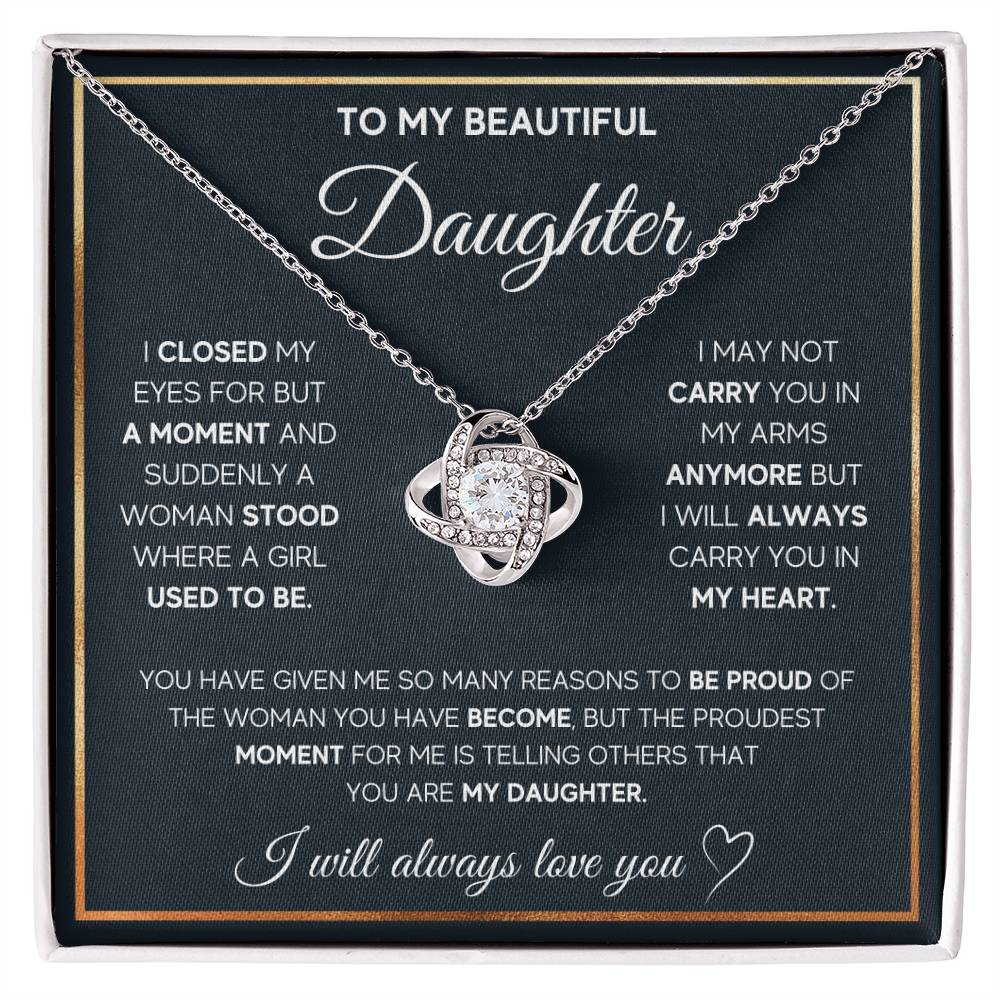love knot necklace for daughter
