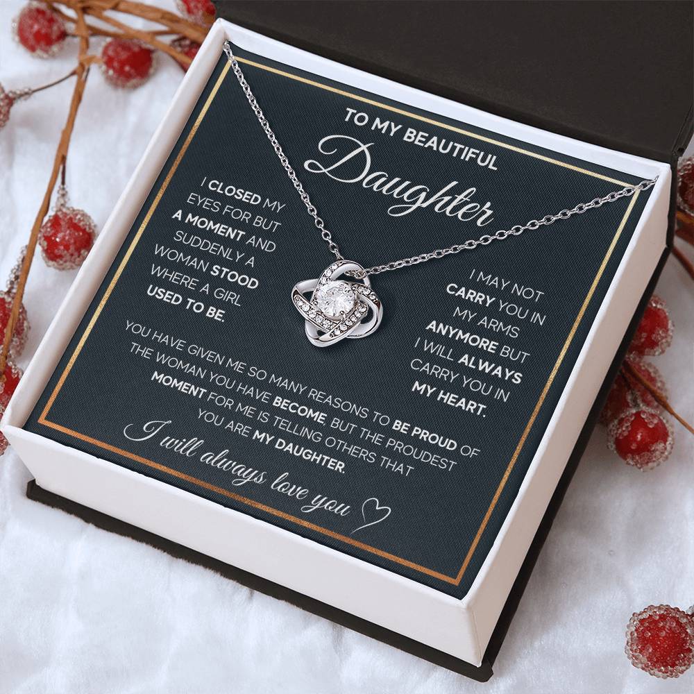 love knot necklace for daughter