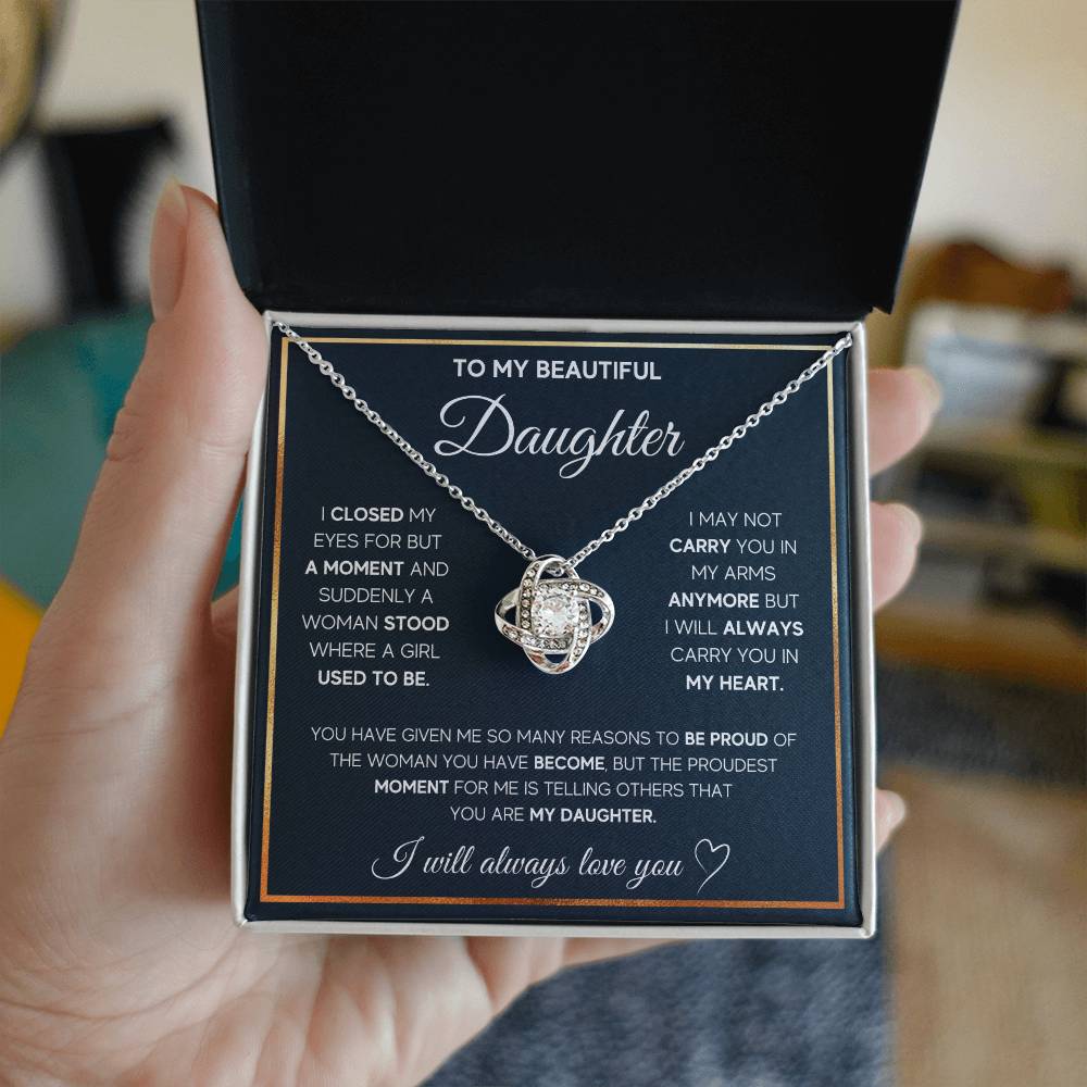 love knot necklace for daughter