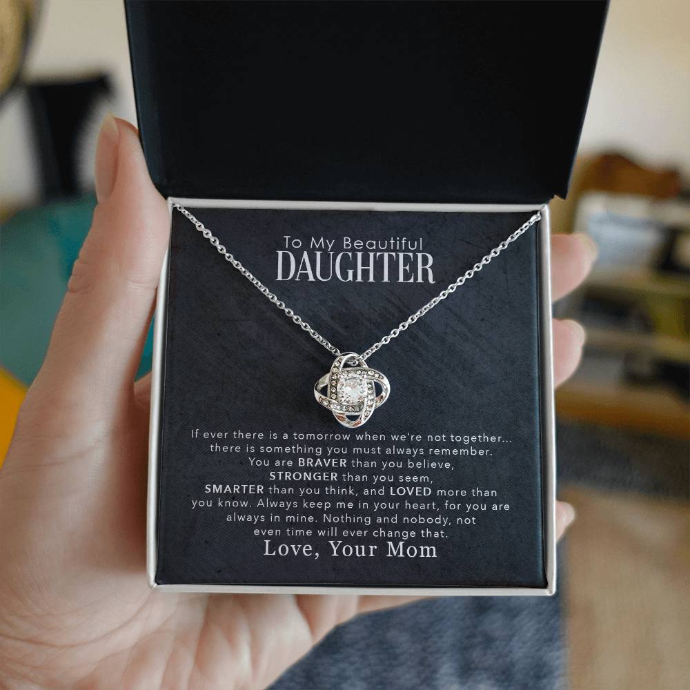 love knot necklace for daughter