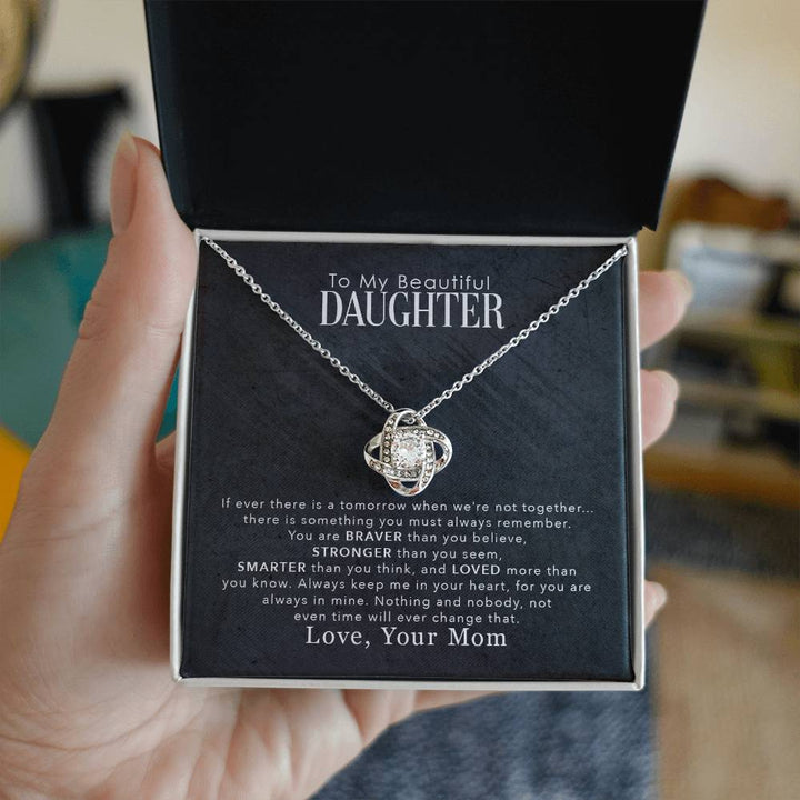 love knot necklace for daughter