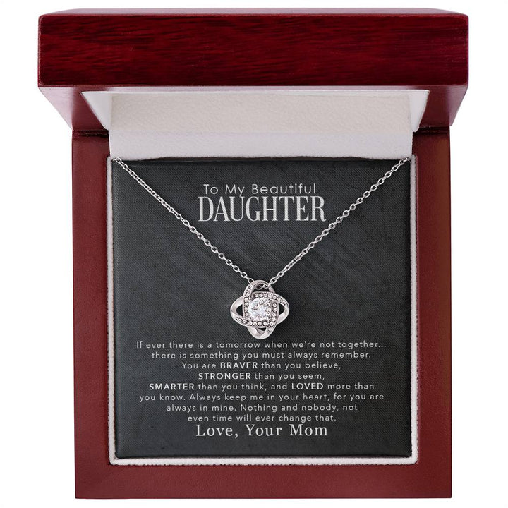 love knot necklace for daughter