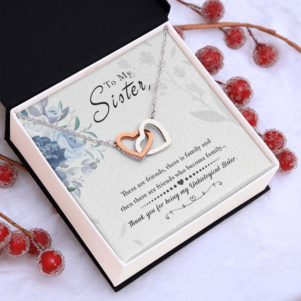 Vellum Sibling Harmony – Interlocking Hearts Necklace