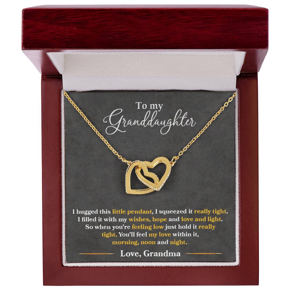 interlocking hearts necklace for granddaughter