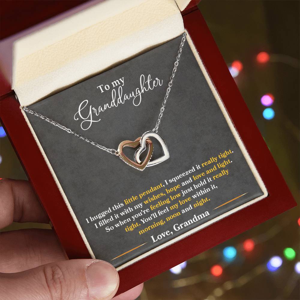 interlocking hearts necklace for granddaughter