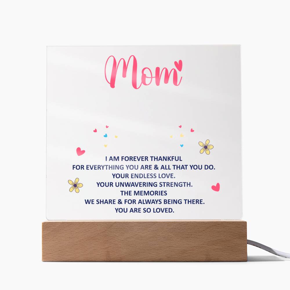 keepsake acrylic plaque for mom