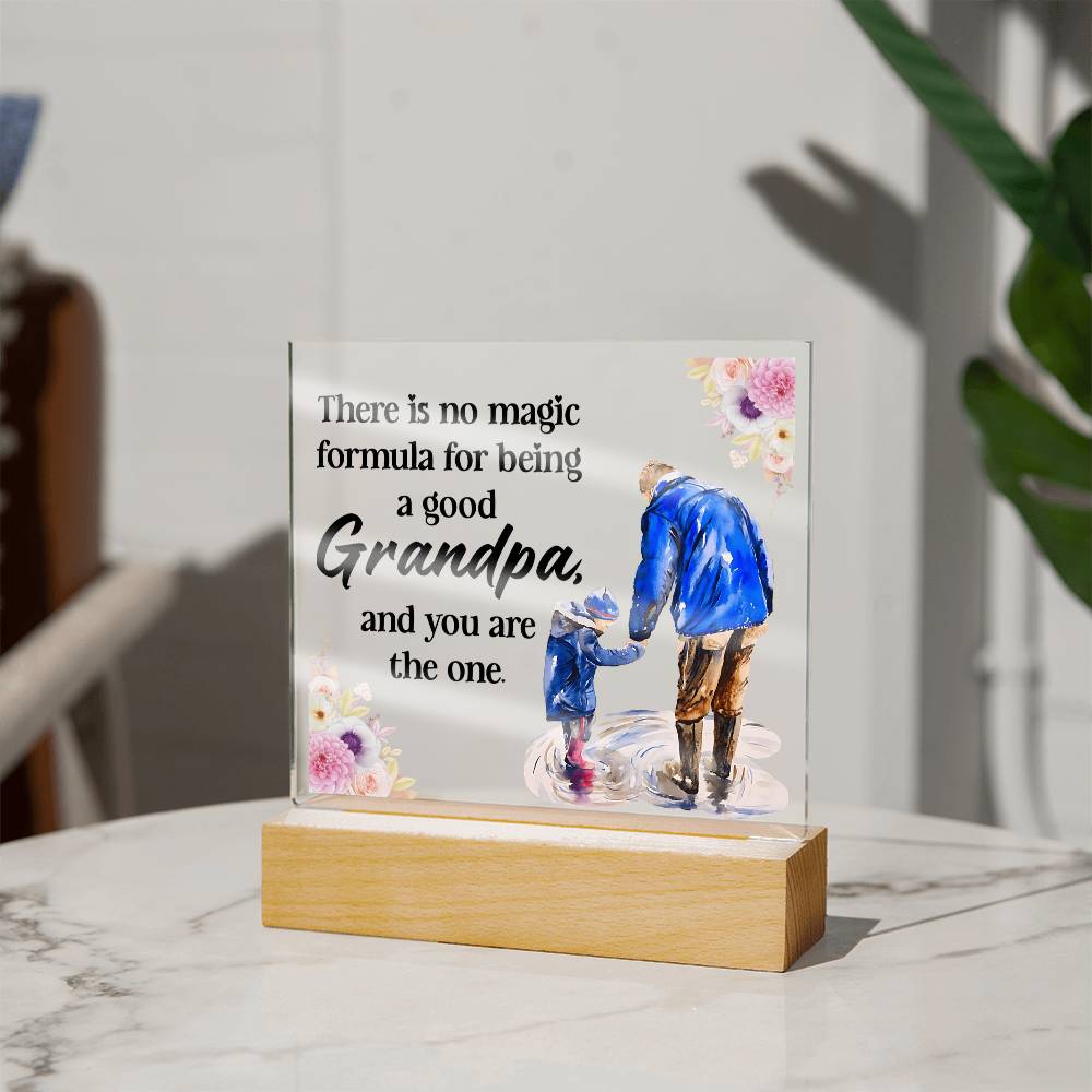 acrylic square plaque for grandpa