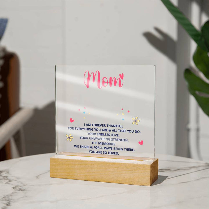 keepsake acrylic plaque for mom