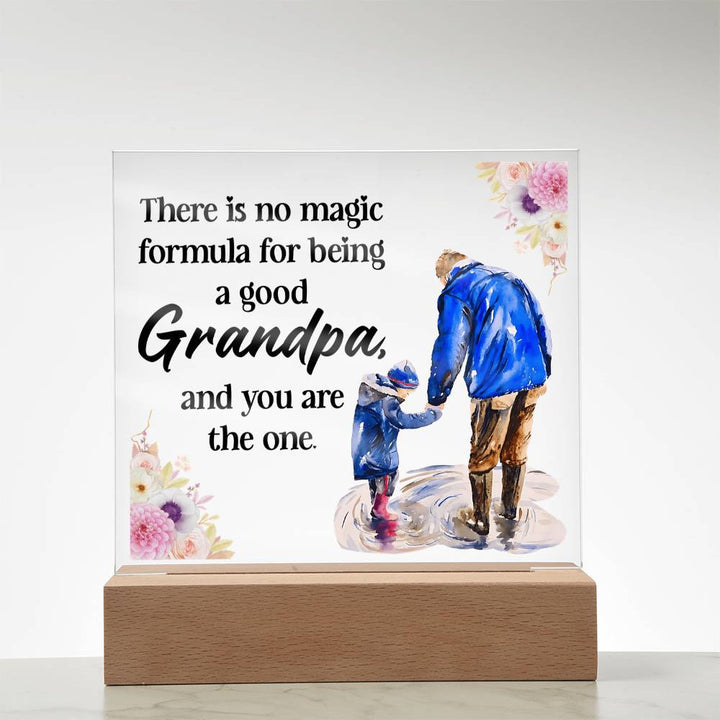 acrylic square plaque for grandpa