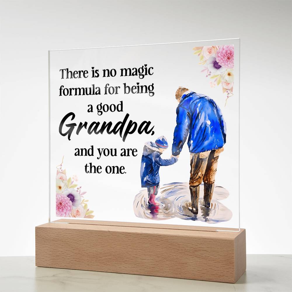 acrylic square plaque for grandpa