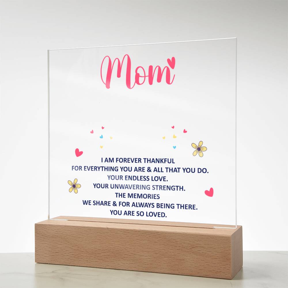 keepsake acrylic plaque for mom