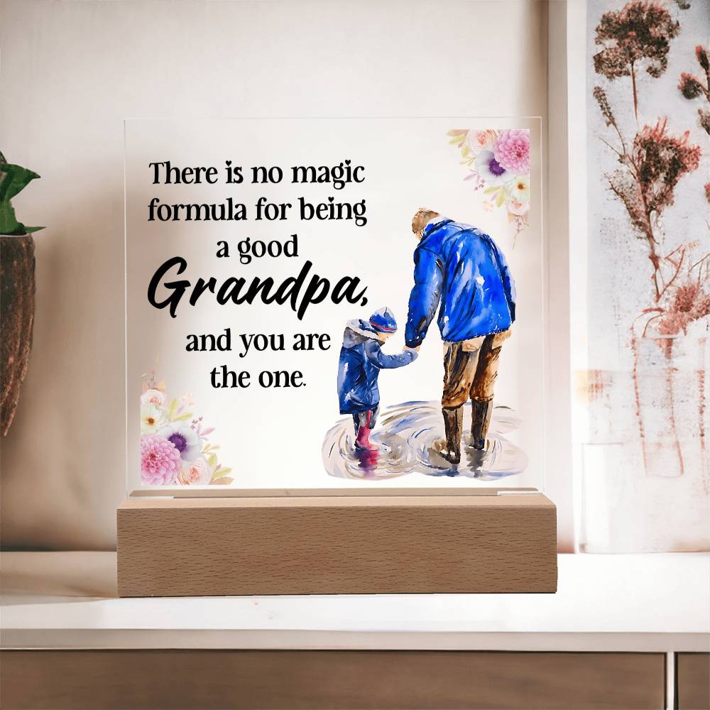 acrylic square plaque for grandpa