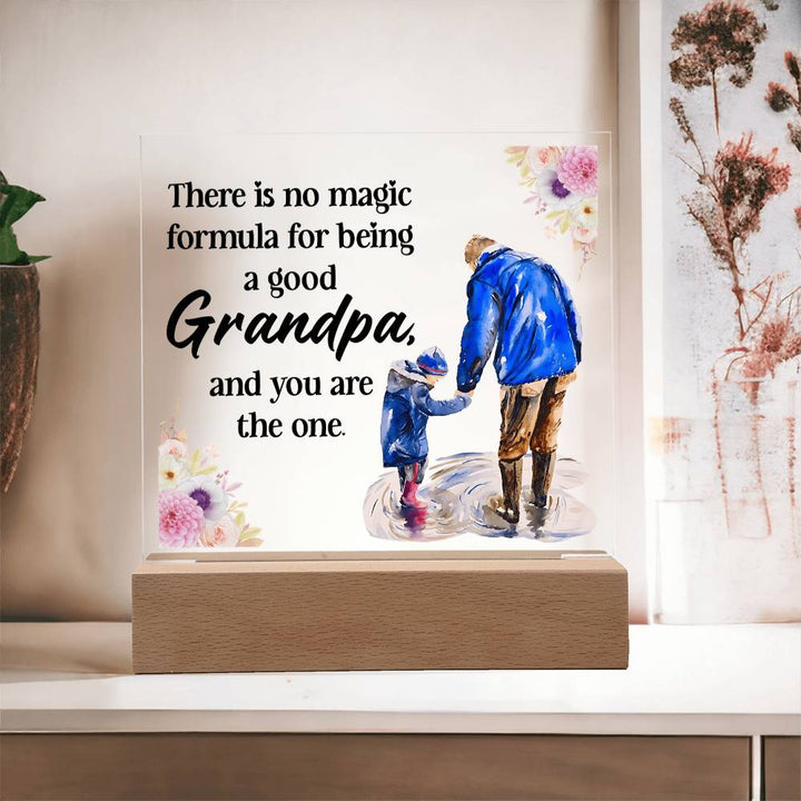 acrylic square plaque for grandpa