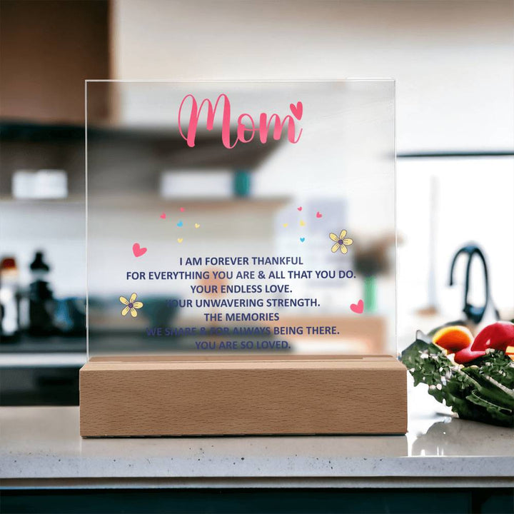 keepsake acrylic plaque for mom