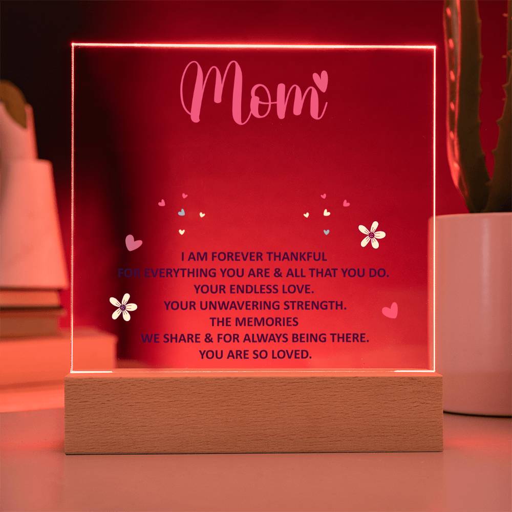 keepsake acrylic plaque for mom