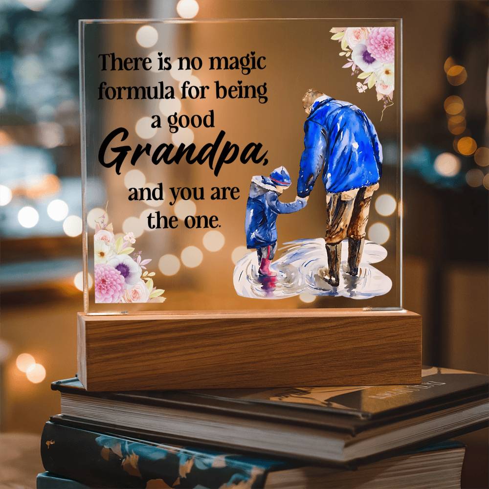 acrylic square plaque for grandpa