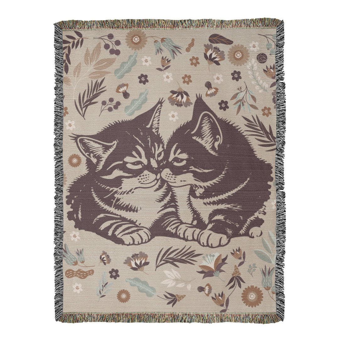 Snuggling Kitties - Woven Blanket