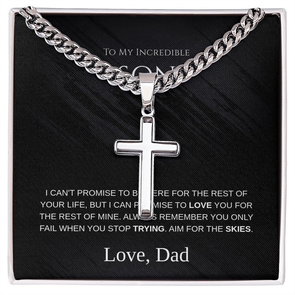 personalized cross necklace for son