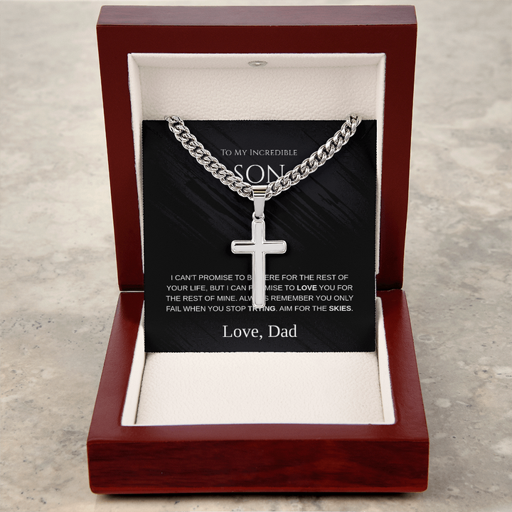 personalized cross necklace for son
