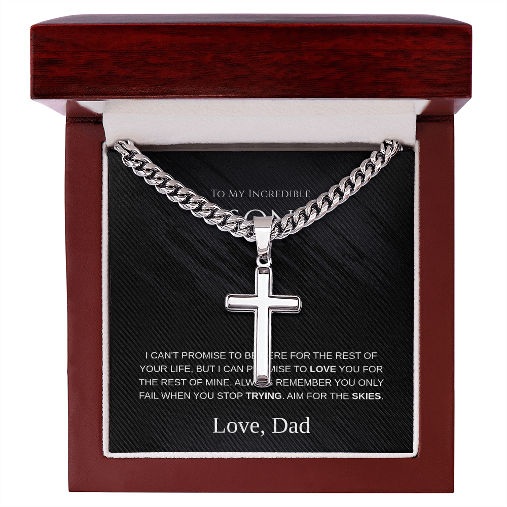 personalized cross necklace for son