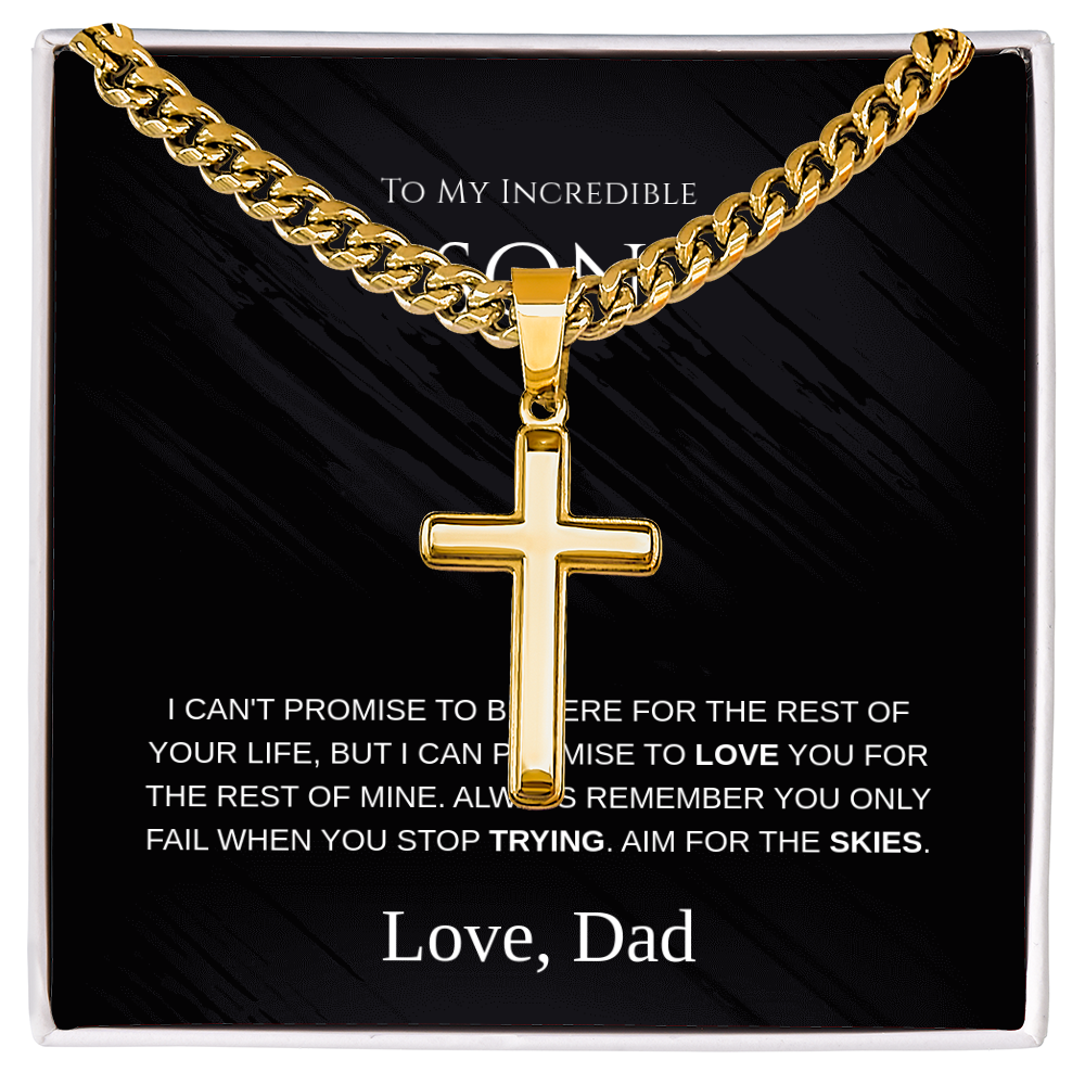 personalized cross necklace for son