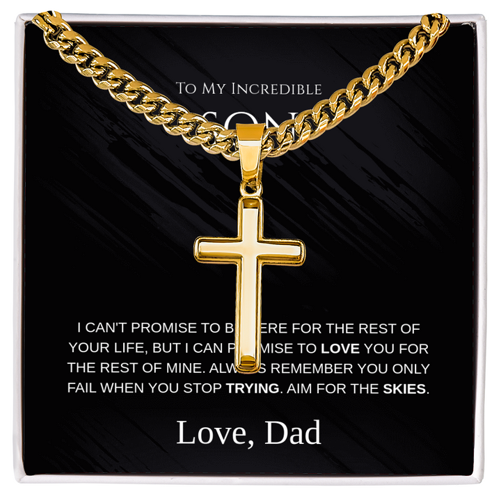 personalized cross necklace for son